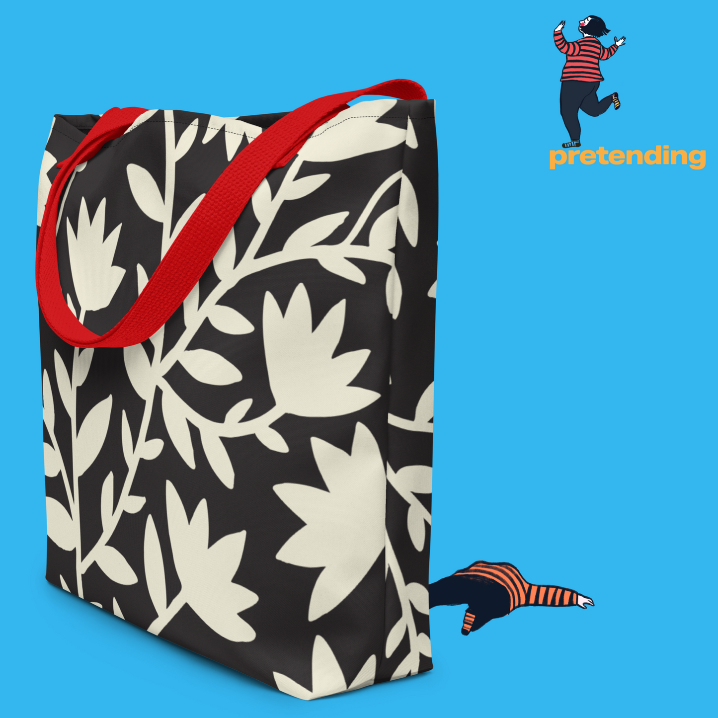 Spiky Flower Large Tote