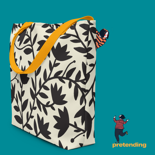 Spiky Flower Large Tote